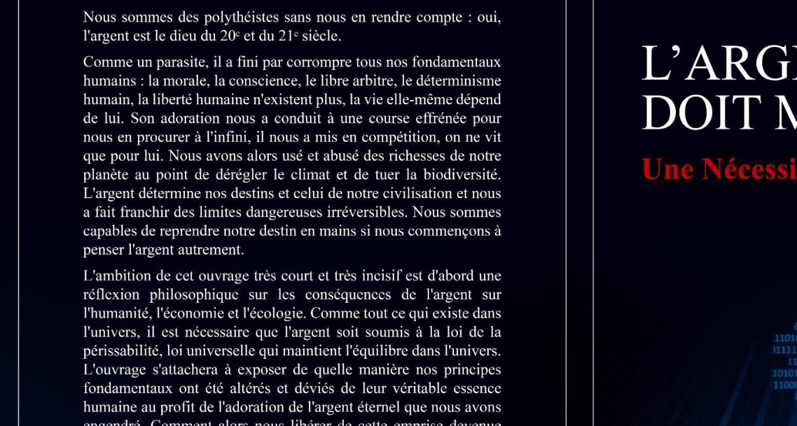 résumé du livre l'argent doit mourir 